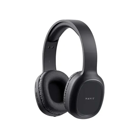 Audífonos Havit H2590BT PRO negros, vista frontal