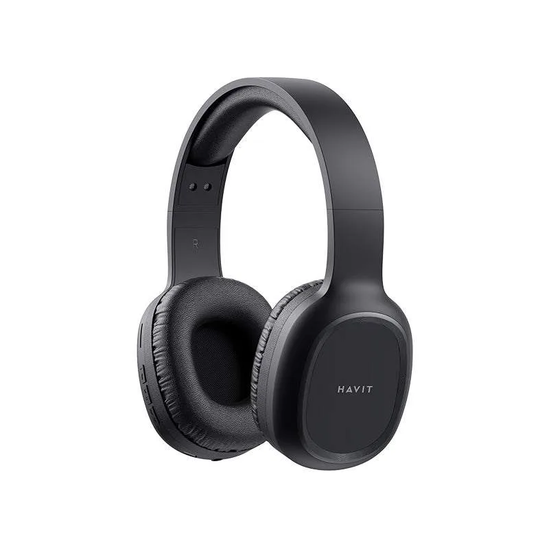 Audífonos Havit H2590BT PRO negros, vista frontal